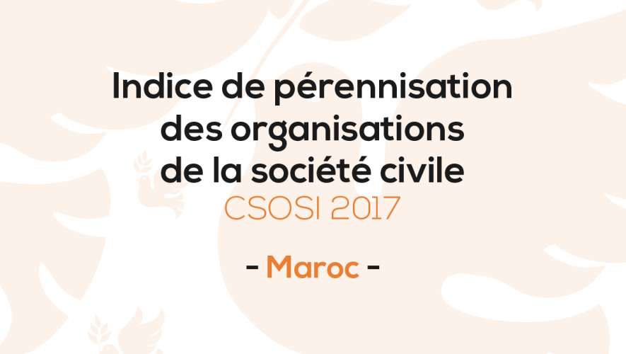 مؤشر الاستدامة لمنظمات المجتمع المدني المغربية (CSOSI) 2017